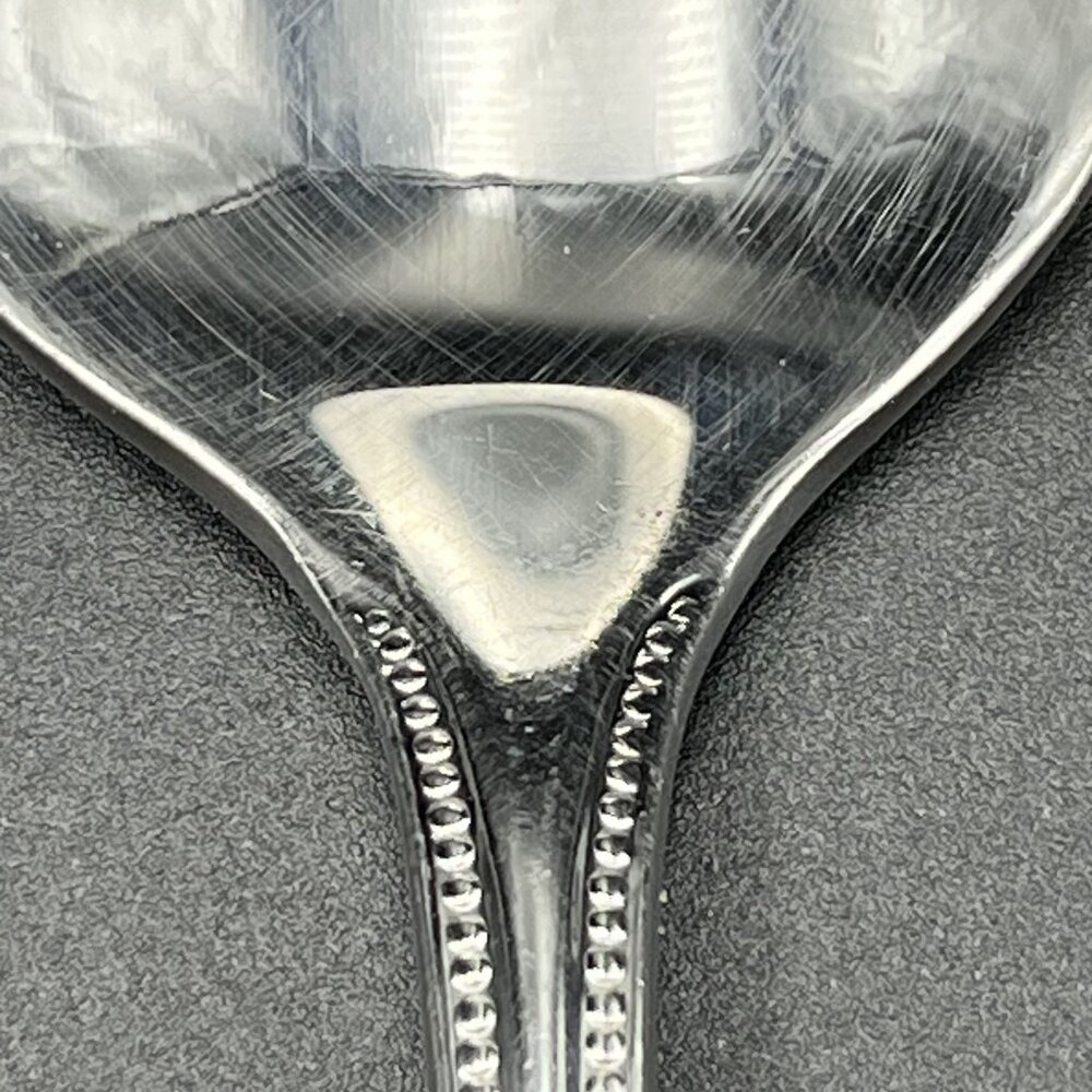 Villeroy & Boch BORDEAUX Oval Soup Place Spoon 18/10 Stainless Beaded Flatware - Picture 3 of 6
